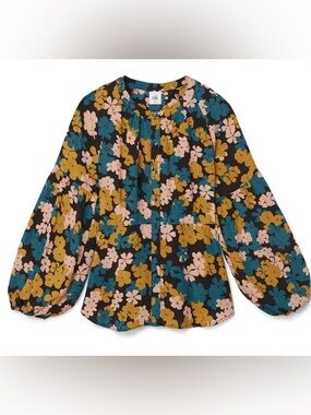 Cabi Floral Button-Front Blouse